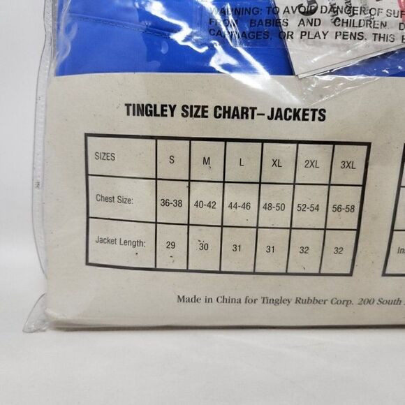 VINTAGE TINGLEY S66211.2X STORM BLUE 2XL 2PC RAIN SUIT STORM CHAMP QUANTITY 1 - Picture 7 of 7